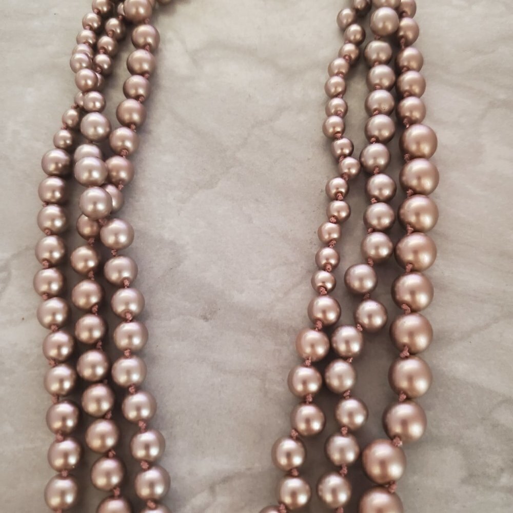 🍾 Rare HTF Vintage J.Crew Gold Pearl Twisted Statement Wedding Twisted Hammock - Picture 10 of 12